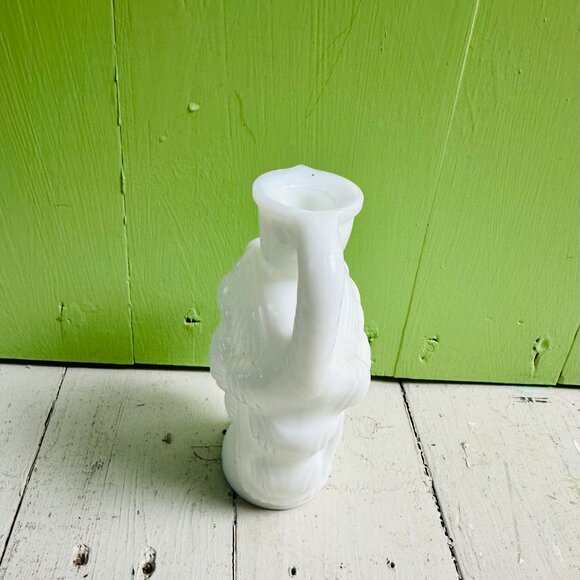 Vintage Avon Grecian Bottle White Milk Glass Bud Vase Greek Goddess French Decor - Picture 7 of 9